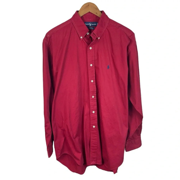 BF1259 Men’s Polo Ralph Lauren Designer BLAKE Y2K Button Down Shirt L - Picture 1 of 4